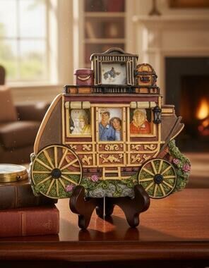 Figi Graphics Stagecoach Western Wagon Picture Frame Holds 4 Photos 7.5 x 8.5"